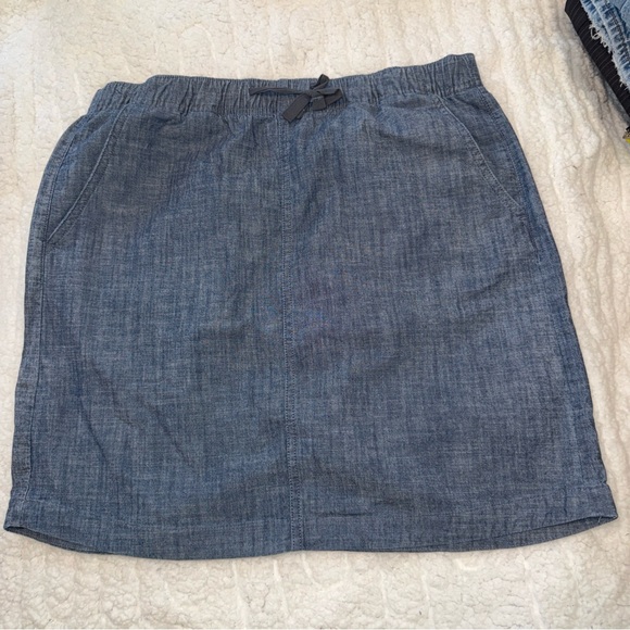 L.L. Bean Dresses & Skirts - L.L. Bean Favorite Fit Chambray Blue Mini Skirt